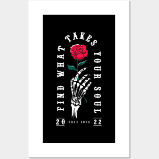 Roses and skull Posters and Art